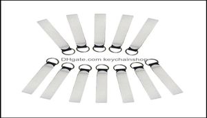 Keychains Accessoires de mode blancs blanc néoprène en néoprène Band de sangle de longe pour sublimation Impression cool clés poignet Fob Hand DR1431571