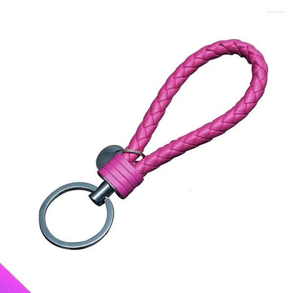 Porte-clés mode corde tressée en cuir porte-clés pendentif hommes et femmes accessoires nécessités quotidiennes cadeaux 2024 3 couleurs