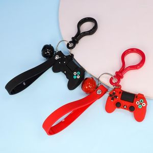 Llaveros Moda Lindo Llavero Para Mujeres Hombres Niñas Bolsa de Goma Colgante Car Key Holder Video Gamepad Machine Joystick Trinket Charm Pareja