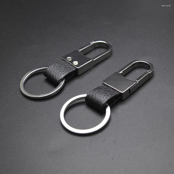 Porte-clés mode en cuir véritable porte-clés cadeau d'affaires porte-clés hommes femmes voiture sangle taille portefeuille porte-clés