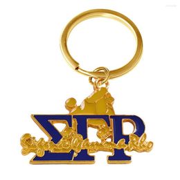 Porte-clés mode société grecque bijoux porte-clés émail métal SIGMA GAMMA RHO caniche pendentif porte-clés