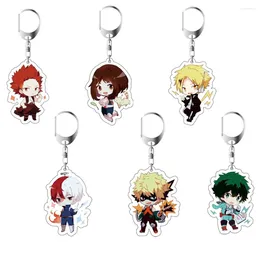 Porte-clés Mode Japon Anime My Hero Academia Porte-clés Acrylique Double Face Transparent Porte-clés Accessoires Femmes Hommes Bijoux Cadeau