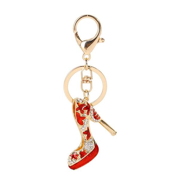 Porte-clés bijoux de mode talons hauts porte-clés mignon chaussure voiture porte-clés anneau pour femmes sac pendentif à breloque