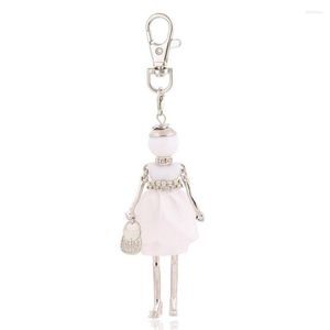 Sleutelhangers Mode Sleutelhanger Voor Vrouwen Leuke Sleutelhanger Doek Charm Bag Hanger Sieraden Christmas Girl Gift Groothandel
