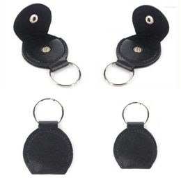 Keychains Fashion Leather Metal Keychain Picks Holder Plectrums Tas Key Key Hang Buckle Man Ring High-End Guita Cool Enek22