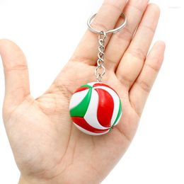 Porte-clés mode cuir volley-ball porte-clés Mini sac en PVC porte-clés de voiture balle porte-jouet anneau pour hommes femmes accessoires