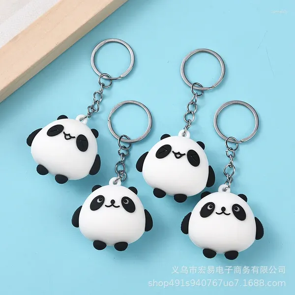 Porte-clés Mode Mini Panda géant Porte-clés pour femmes hommes mignon sac pendentif accessoires voiture porte-clés cadeaux d'anniversaire fournitures artisanales