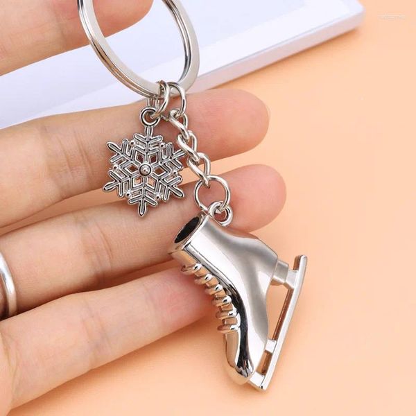 Keychains Fashion Mini Snowflake Keychain Snowboard Pendant Games de ski Board de traîne