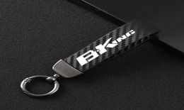 Keychains Fashion Motorcycle Carbon Fiber Leather Rope Keychain Key Ring voor Suzuki Bking Bking 2007 2008 2009 2010 2010 2011 2013611347