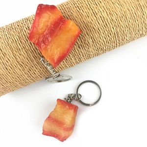 Porte-clés mode nouveauté simulation alimentaire porte-clés unique en forme de porc porte-clés accessoire mignon sac de porte de voiture anneaux pendentif drôle