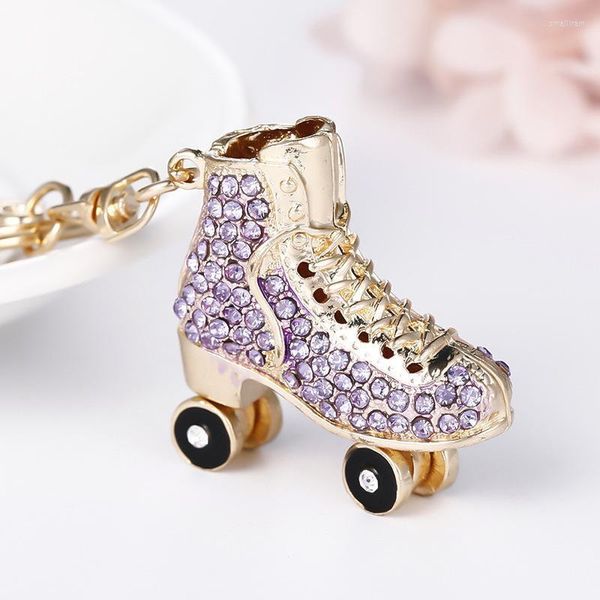 Llaveros Moda Deporte Cristal Patines Llavero Bolsa de coche Llave Colgante Zapatos Llavero Hombres Mujeres Accesorios de joyería Skater Lovers Regalo Smal22