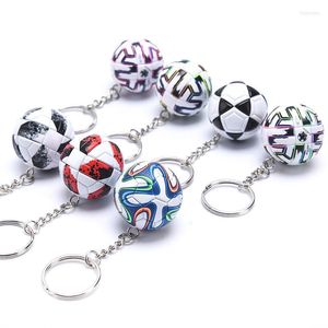 Keychains Fashion Sports Keychain Car Key Chain Ring Football Basketball Golf Ball Hanger KeyringKeyChains Fier22