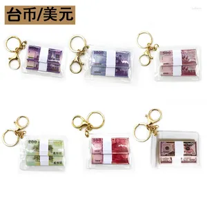 Keychains Mode neiging aangepaste designer Dollar Bill Key Chain Ring Taiwan PVC Keychain