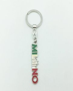 Keychains Fashion Tourist Souvenir Metal Bag Decoratie Geschenk Key Chains Alloy Milano Letters Keyring Fancy Keychain Premium6871236