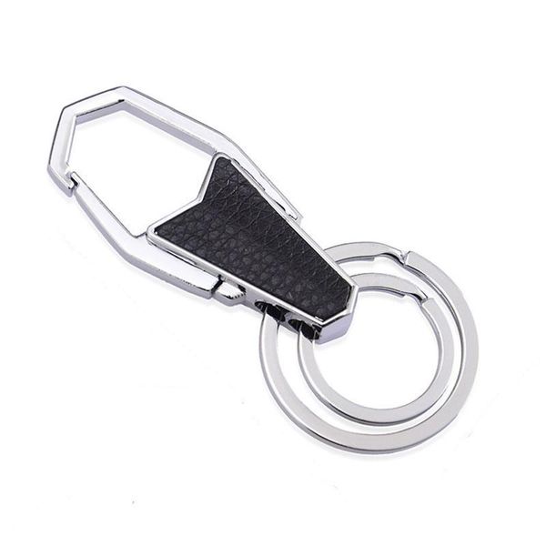 Porte-clés Mode À La Mode En Cuir Véritable Porte-clés Pour Homme Femmes Sacs De Voiture Bague En Argent Porte-clés Hommes Bijoux Accessoires CadeauxKeychains