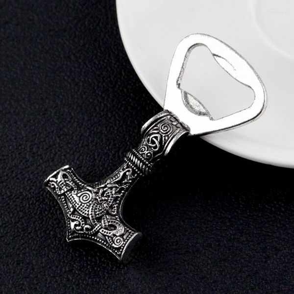 Porte-clés mode Viking Rune marteau décapsuleur porte-clés pendentif accessoires outil de bière pour les fans cadeaux bijoux nordiques