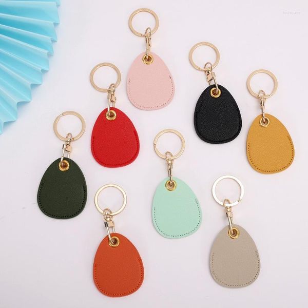 Porte-clés Mode Goutte d'eau Porte-clés Belle Pu En Cuir IC Carte Porte-clés Pendentif Coloré Couple Cartes De Contrôle D'accès Porte-clés En Gros