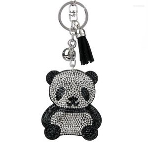 Keychains Fashion Women Panda Tassel Key Chain Rings voor autobassen accessoires Paarden Keychain Sieraden Gift Enek22