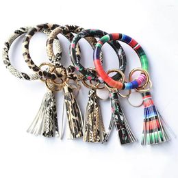 Porte-clés Mode Femmes Ronde Émail Gland Pendentif Bracelet Bracelet Porte-clés Dragonne Goutte À Goutte