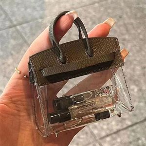 Sleutelhangers Modieuze delicate dameshandtas Sleutelhangeraccessoires Transparante sleutelhanger Mini-tassen
