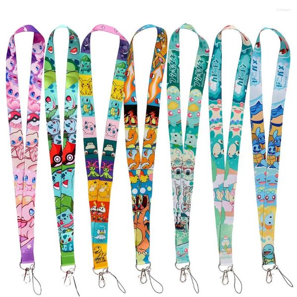 Keychains FI23 Bode de corde anime mignon Longe de couvre-clés pour les élèves Clées Long Téléphone USB Ornements suspendus