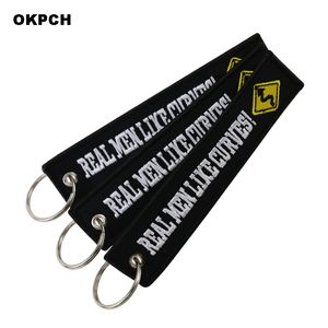 Porte-clés pour moto et voiture Porte-clés Broderie Porte-clés Bijoux Zip Puller Porte-clés