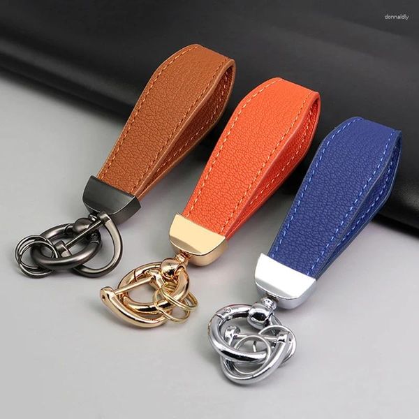 Keychains French Luxury Keychain Men Key Chain Trendy Lady Car Honder Holder Gift Durable for Girl Ies Accessoires masculins Drop