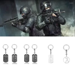 Porte-clés jeu Counter Strike médaille porte-clés pendentif en métal porte-clés pour hommes bijoux accessoires Fans cadeau