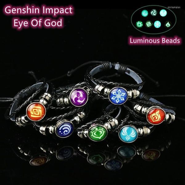 Porte-clés jeu Genshin Impact 7 Bracelet oeil de dieu porte-clés bijoux accessoires cadeau de noël décorations à la main Miri22