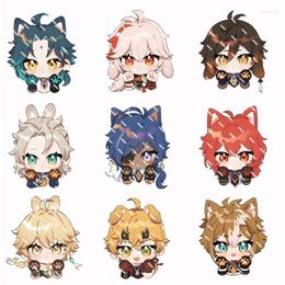 Sleutelhangers Game Genshin Impact Kaedehara Kazuha Sleutelhanger Accessoires Zhongli Diluc Xiao Kaeya Gorou Thoma Hanger Anime Cartoon Sleutelhanger