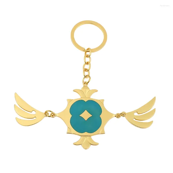 Keychains Genshin Impact Venti Pentidage Key Chain Course pour femmes hommes Bijoux Costumes Anime Accessoires Fans Collections