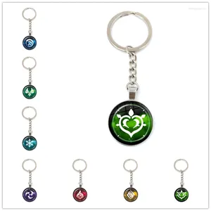 Porte-clés jeu Genshin Impact Vision Lnazuma Ganyu Keqing Wendi Xiao porte-clés 7 yeux de dieu Original jouet porte-clés cadeau