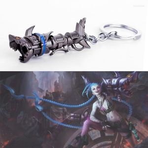 Keychains Game Hobby Cannon Losse sleutelhanger Metal Hangers Jinx Car Key Rings Model Cosplay cadeau voor mannen trendy sieraden llaveros enek22