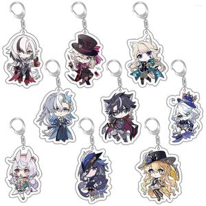 Keychains Game Keychain Impact alle personages Raiden Shogun voor mannen auto accessoires tas hanger Key Chain Friend Gifts