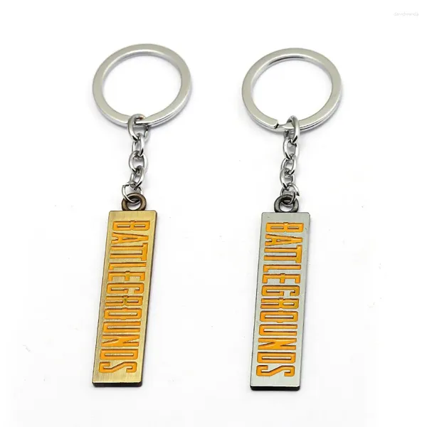 Porte-clés Jeu Playerunknown's Battlegrounds Logo Porte-clés En Métal Clé Dog Tag PUBG Chaîne Anneau Fans Cadeau Bijoux Chaveiro Sleutelhanger