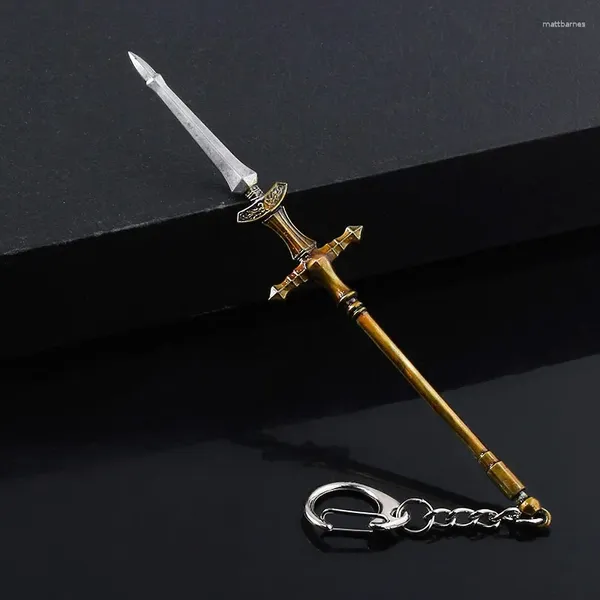 Porte-clés jeu Sgun porte-clés lance pendentif en métal pour les fans hommes bijoux souvenir