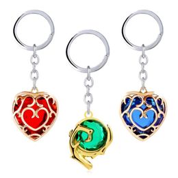 Porte-clés jeu la légende de Zelda porte-clés coeur cristal porte-clés pendentif en métal Chaveiro porte-clés hommes bijoux Llaveros265Y