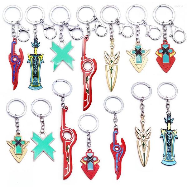 Porte-clés jeu Xenoblade Chronicles porte-clés MONADO épée hommes porte-clés accessoires voiture porte-clés pendentif Llaveros