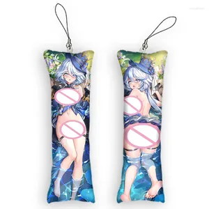 Porte-clés Genshin Impact Furina Thème Personnage Sexy Mini Dakimakura Porte-clés Anime Kawaii Impression 2 faces Petit Pendentif Oreiller