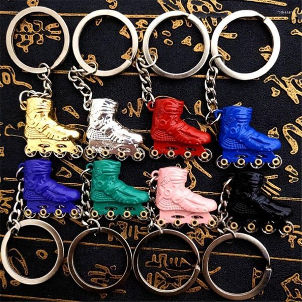 Porte-clés cadeau patins à roulettes sac de voiture pendentif porte-clés porte-clés anneau en acier inoxydable bottes de patinage DesignKeychains Forb22