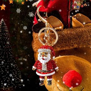 Llaveros niña Santa Claus árbol de Navidad colgante teléfono móvil colgante mujeres llavero titular bolso encanto llavero coche anillo