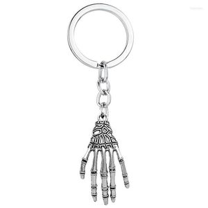 Porte-clés Halloween Porte-clés Crâne Porte-clés Squelette Main Antique Argent Couleur Bijoux En Gros Cadeaux Créatifs Porte-clés Fier22