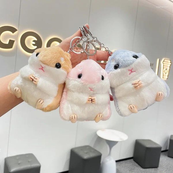 Porte-clés Hamster Porte-clés Poupée Pendentif Mignon Sac à dos Peluche Ins Sac d'école