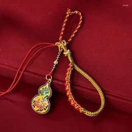 Porte-clés tissé à la main pendentif lanière sac de couleur suspendu Tangkazakilam mâle femme style ethnique rétro match porte-clés accessoire de voiture