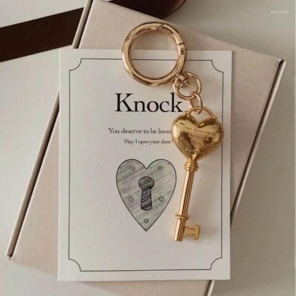 Keychains Keychains Claid Chain Pending Heart Lock Lock en forme de porte-clés à la mode couple décoration de sacs multifonctionnels