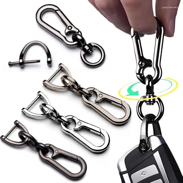 Porte-clés suspendus à la taille en forme de fer à cheval en métal détachable porte-clés de voiture créatif personnalisé anti-perte portable porte-clés accessoires