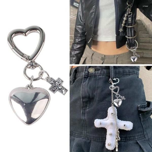 Llaveros Corazón Creencias religiosas cristianas Llaveros Accesorios de joyería de moda Regalo Y2K Bolsa Charm Llavero de coche