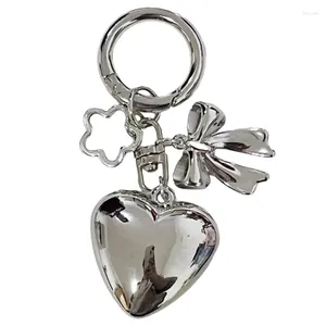 Keychains Heart Keychain Sac Charme Pendant Pendant Bowknot Keys Rings Sackepacks Holder Perfect présente adapté à tous les 40 Go