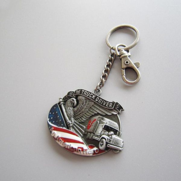 Porte-clés Hero Truck Driver Charm Pendentif Porte-clés Chaîne KEYRING-3D041