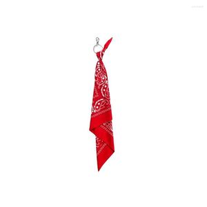 Sleutelhangers Hiphop Style Street Dance Broek Sleutelhanger Volwassenen Stage Performance Broek Jeans Opknoping Bandana Sleutelhanger Decoratie Rood